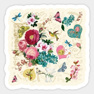 Spring blooming and hearts Sticker